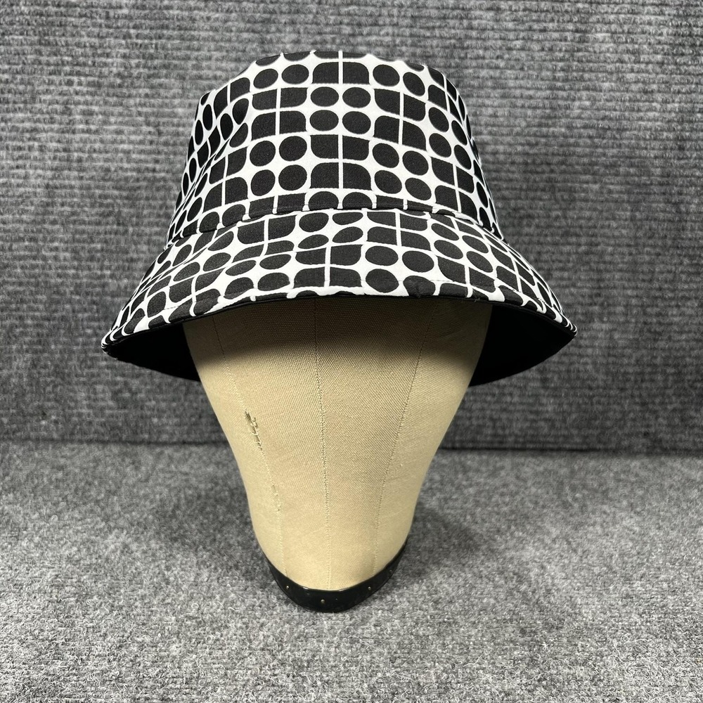 Kate Spade New York Hat Womens One Size Black Dot Geometric Bucket KS1004305